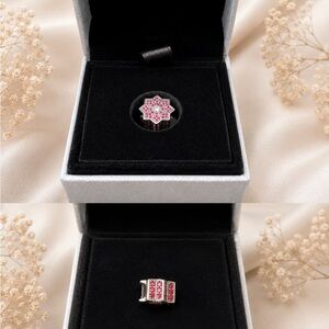Pandora Pink Floral Crystal Ring